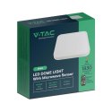 Plafon V-TAC VT-8618S natynkowy 18W LED IP44 25x25cm czujnik ruchu 4000K 1830lm (SKU 76661) Biały