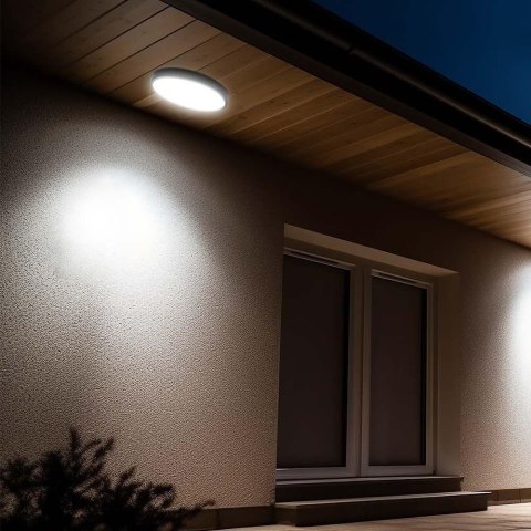 Plafon V-TAC VT-8630B natynkowy 36W LED IP44 42cm 4000K 3820lm (SKU 76401) Czarny Plafon V-TAC VT-8630B natynkowy 36W LED IP44 42cm 4000K 3820lm (SKU 76401) Czarny