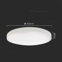 Plafon V-TAC VT-8630S natynkowy 36W LED IP44 42cm 4000K 3820lm (SKU 76651) Biały