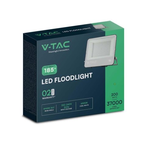 Projektor LED V-TAC VT-44205 200W 185Lm/W 6500K 37000lm Czarny Projektor LED V-TAC VT-44205 200W 185Lm/W 6500K 37000lm Czarny