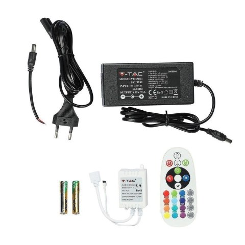 Taśma LED V-TAC Zestaw Taśma Zasilacz Pilot Sterownik VT-5050 60 IP20-RGB RGB 1000lm Taśma LED V-TAC Zestaw Taśma Zasilacz Pilot Sterownik VT-5050 60 IP20-RGB RGB 1000lm