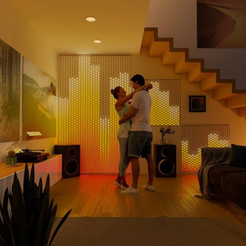 Twinkly Matrix - 480 RGB LED Lampki w kształcie pereł, przezroczysty przewód, 3.3x3.3ft typ wtyczki F Twinkly Matrix - 480 RGB LED Lampki w kształcie pereł, przezroczysty przewód, 3.3x3.3ft typ wtyczki F