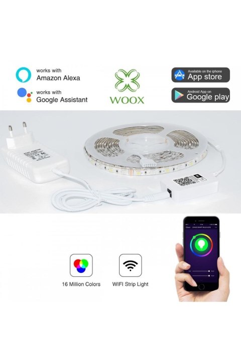 WOOX R5093 inteligentne oświetlenie Inteligentne światło paska Wi-Fi 24 W WOOX R5093 inteligentne oświetlenie Inteligentne światło paska Wi-Fi 24 W