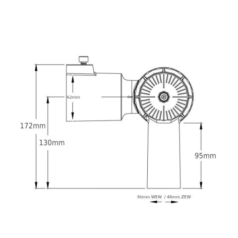 Wysięgnik Uchwyt Adapter do Lamp Ulicznych LED 48mm V-TAC VT-8019 Wysięgnik Uchwyt Adapter do Lamp Ulicznych LED 48mm V-TAC VT-8019