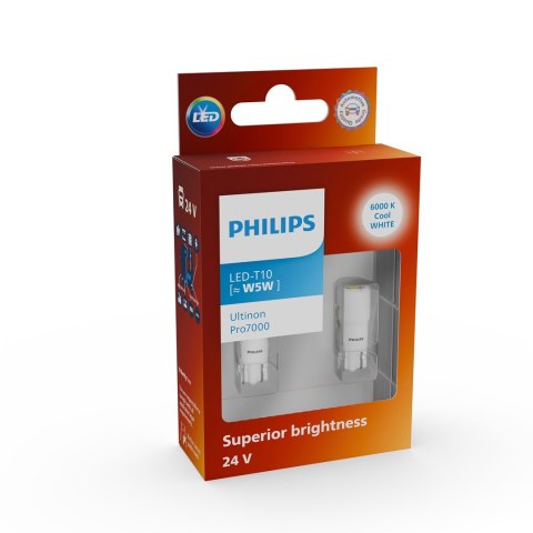 Żarówka sygnalizacyjna Philips Ultinon Pro7000 24961CU70X2 do samochodów ciężarowych Żarówka sygnalizacyjna Philips Ultinon Pro7000 24961CU70X2 do samochodów ciężarowych