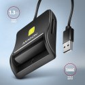 Axagon CRE-SM3SD USB Smart card & SD/microSD/SIM Flat czytnik do kart chipowych Wewnętrzna USB 2.0 Czarny
