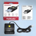 Axagon CRE-SM3SD USB Smart card & SD/microSD/SIM Flat czytnik do kart chipowych Wewnętrzna USB 2.0 Czarny