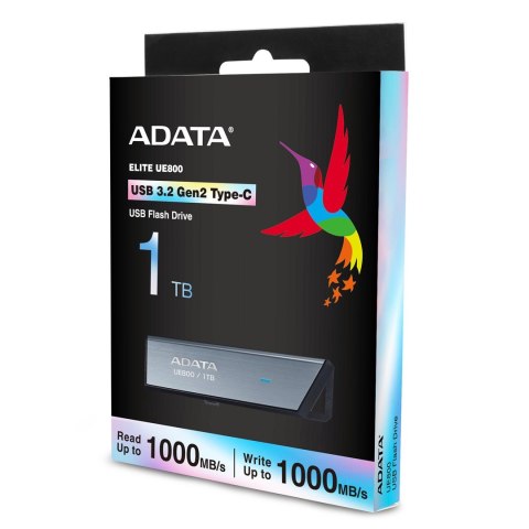 ADATA UE800 pamięć USB 1 TB USB Type-C 3.2 Gen 2 (3.1 Gen 2) Srebrny ADATA UE800 pamięć USB 1 TB USB Type-C 3.2 Gen 2 (3.1 Gen 2) Srebrny