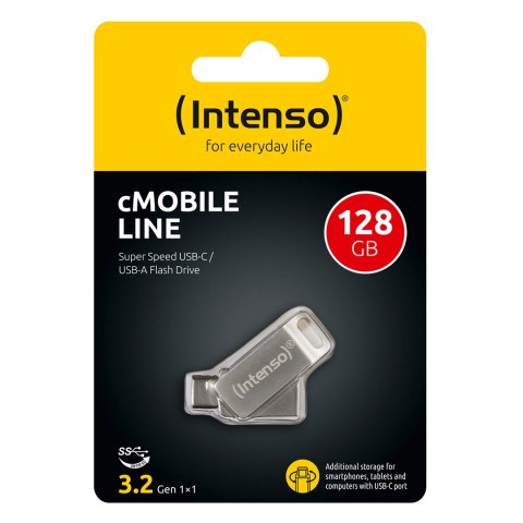 Intenso cMobile Line pamięć USB 128 GB USB Type-A / USB Type-C 3.2 Gen 1 (3.1 Gen 1) Srebrny Intenso cMobile Line pamięć USB 128 GB USB Type-A / USB Type-C 3.2 Gen 1 (3.1 Gen 1) Srebrny