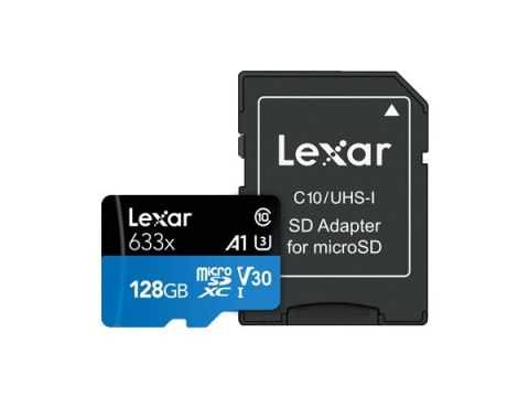 MEMORY MICRO SDXC 128GB UHS-I/W/ADAPTER LSDMI128BB633A LEXAR MEMORY MICRO SDXC 128GB UHS-I/W/ADAPTER LSDMI128BB633A LEXAR