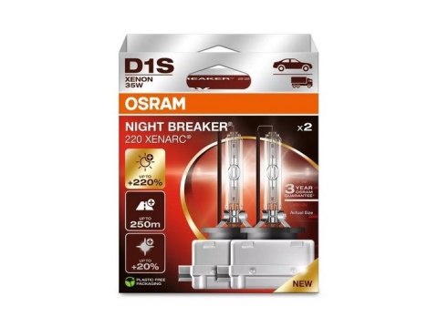 OSRAM D1S XENARC NIGHT BREAKER 220 - 3 lata gwarancji