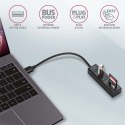 AXAGON HMA-CR3A Koncentrator wieloportowy, USB 3.0 Type-A, 3x USB-A, SD, microSD