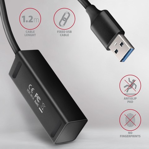 Axagon HUE-M1AL huby i koncentratory USB 3.2 Gen 1 (3.1 Gen 1) Type-A 5000 Mbit/s Czarny Axagon HUE-M1AL huby i koncentratory USB 3.2 Gen 1 (3.1 Gen 1) Type-A 5000 Mbit/s Czarny
