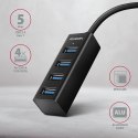 Axagon HUE-M1C huby i koncentratory USB 3.2 Gen 1 (3.1 Gen 1) Type-C 5000 Mbit/s Czarny