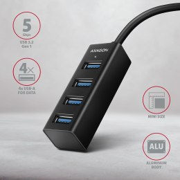 Axagon HUE-M1C huby i koncentratory USB 3.2 Gen 1 (3.1 Gen 1) Type-C 5000 Mbit/s Czarny
