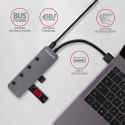Axagon HUE-MSA Superspeed USB-A Switch Hub 4x USB 3.0 aktiv - 20cm schwarz USB 3.2 Gen 1 (3.1 Gen 1) Type-A 5000 Mbit/s Szary