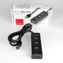 Axagon HUE-S2BL huby i koncentratory USB 3.2 Gen 1 (3.1 Gen 1) Type-A 5000 Mbit/s Czarny