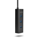 Axagon HUE-S2BL huby i koncentratory USB 3.2 Gen 1 (3.1 Gen 1) Type-A 5000 Mbit/s Czarny