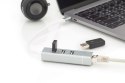 Digitus 3-portowy hub USB 2.0 i adapter LAN Fast Ethernet ze złączem Type-C™