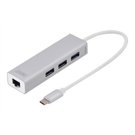 Digitus Hub USB 3.0 Type-C™ z Gigabit Ethernet