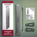 Koncentrator wieloportowy AXAGON HMC-10HLS, 4x USB-A i 2x USB-C, HDMI 4K/60Hz, RJ-45, SD/microSD, PD 100W