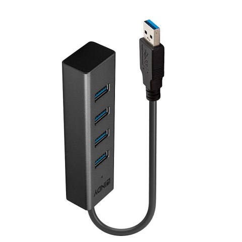Lindy 43324 huby i koncentratory USB 3.2 Gen 1 (3.1 Gen 1) Type-A 5000 Mbit/s Czarny Lindy 43324 huby i koncentratory USB 3.2 Gen 1 (3.1 Gen 1) Type-A 5000 Mbit/s Czarny