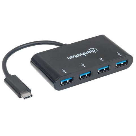 Manhattan 162746 huby i koncentratory USB 3.2 Gen 1 (3.1 Gen 1) Type-C 5000 Mbit/s Czarny Manhattan 162746 huby i koncentratory USB 3.2 Gen 1 (3.1 Gen 1) Type-C 5000 Mbit/s Czarny