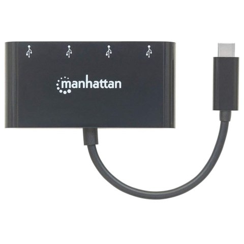 Manhattan 162746 huby i koncentratory USB 3.2 Gen 1 (3.1 Gen 1) Type-C 5000 Mbit/s Czarny Manhattan 162746 huby i koncentratory USB 3.2 Gen 1 (3.1 Gen 1) Type-C 5000 Mbit/s Czarny