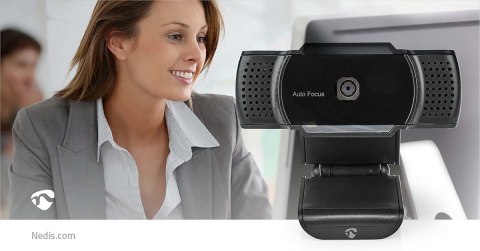 Nedis WCAM110BK kamera internetowa 5 MP 2592 x 1944 px USB 2.0 Czarny Nedis WCAM110BK kamera internetowa 5 MP 2592 x 1944 px USB 2.0 Czarny