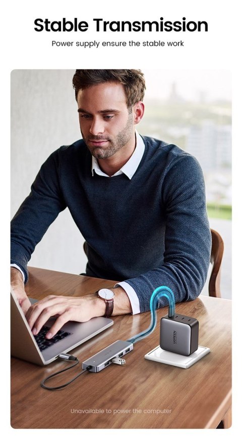 Ugreen 70336 huby i koncentratory USB 3.2 Gen 1 (3.1 Gen 1) Type-C 5000 Mbit/s