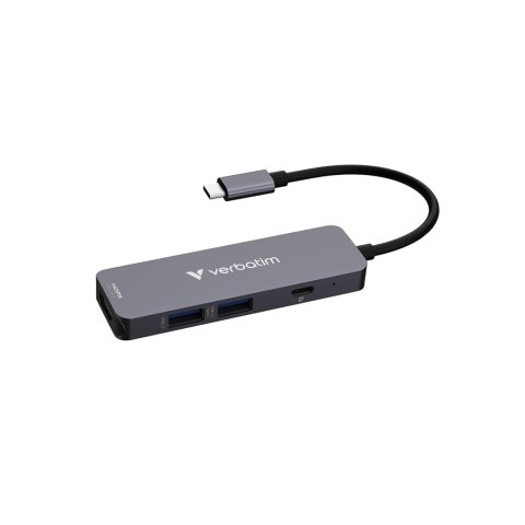 Verbatim 32155 huby i koncentratory USB 3.2 Gen 1 (3.1 Gen 1) Type-C 5000 Mbit/s Szary Verbatim 32155 huby i koncentratory USB 3.2 Gen 1 (3.1 Gen 1) Type-C 5000 Mbit/s Szary