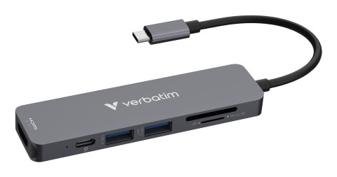 Verbatim 32156 huby i koncentratory USB 3.2 Gen 1 (3.1 Gen 1) Type-C 5000 Mbit/s Szary Verbatim 32156 huby i koncentratory USB 3.2 Gen 1 (3.1 Gen 1) Type-C 5000 Mbit/s Szary