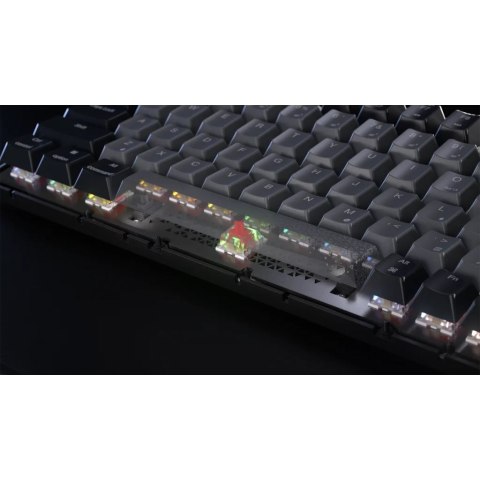 Bezprzewodowa klawiatura gamingowa Corsair Gaming K65 Plus 75% RGB, MLX RED - Czarny, Szary