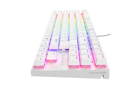 KLAWIATURA DLA GRACZY GENESIS THOR 303 TKL US BIAŁA RGB MECHANICZNA SILENT SWITCH HOT SWAP KLAWIATURA DLA GRACZY GENESIS THOR 303 TKL US BIAŁA RGB MECHANICZNA SILENT SWITCH HOT SWAP