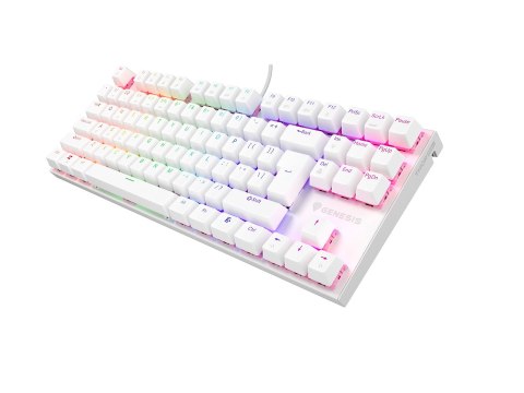 KLAWIATURA DLA GRACZY GENESIS THOR 303 TKL US BIAŁA RGB MECHANICZNA SILENT SWITCH HOT SWAP KLAWIATURA DLA GRACZY GENESIS THOR 303 TKL US BIAŁA RGB MECHANICZNA SILENT SWITCH HOT SWAP