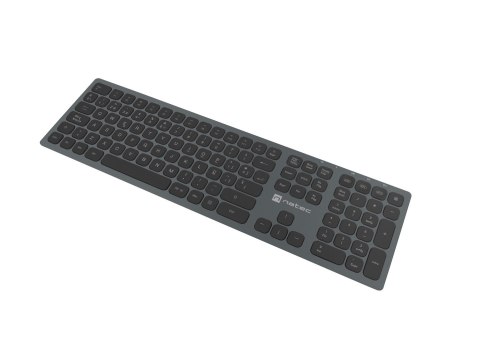 Klawiatura NATEC NKL-1830 Uniwersalne RF Wireless + Bluetooth QWERTY Hiszpański Czarny, Szary Klawiatura NATEC NKL-1830 Uniwersalne RF Wireless + Bluetooth QWERTY Hiszpański Czarny, Szary