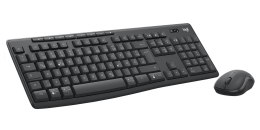 Logitech 920-012065 klawiatura Dołączona myszka Biuro RF Wireless + Bluetooth QWERTZ Niemiecki Grafitowy