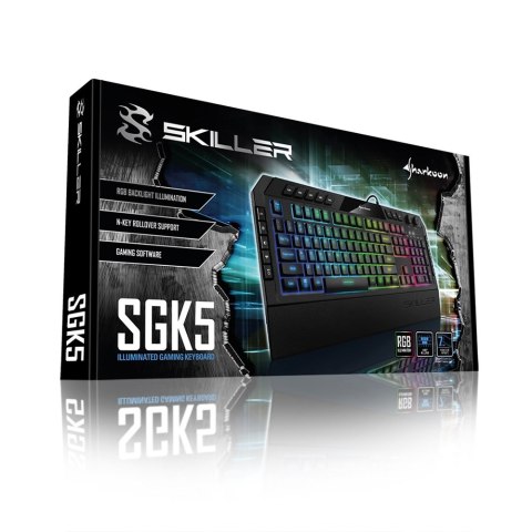 Sharkoon Skiller SGK5 klawiatura Gaming USB QWERTZ Niemiecki Czarny