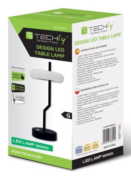 Techly I-LAMP-TABLE2 lampa stołowa Niewymienialne źródło światła 2 W LED Czarny, Biały