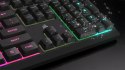 Klawiatura CORSAIR Tas K55 CORE BLACK RGB, Gumowa kopuła, Mechaniczna, USB