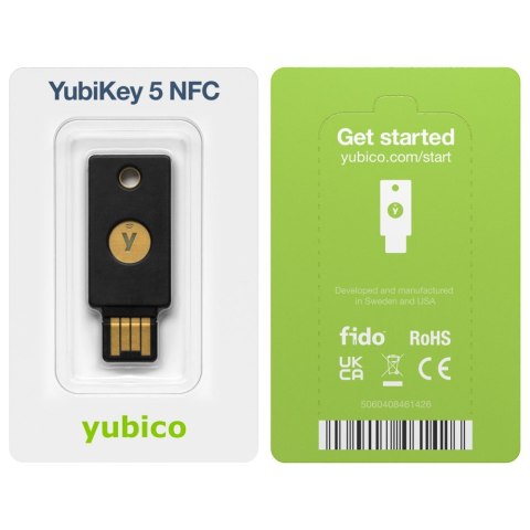 Klucz Sprzętowy Yubico Yubikey 5 NFC U2F FIDO Klucz Sprzętowy Yubico Yubikey 5 NFC U2F FIDO
