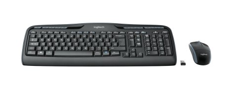 Logitech Wireless Combo MK330 klawiatura Dołączona myszka USB QWERTZ Niemiecki Czarny