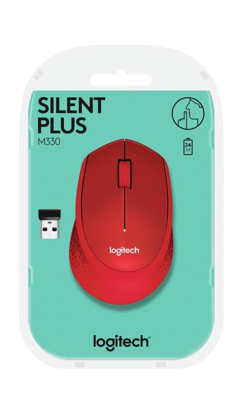 Mysz Logitech M330 Silent Plus Red Mysz Logitech M330 Silent Plus Red