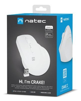 NATEC Crake 2 myszka Uniwersalne Po prawej stronie RF Wireless + Bluetooth Optyczny 2400 DPI NATEC Crake 2 myszka Uniwersalne Po prawej stronie RF Wireless + Bluetooth Optyczny 2400 DPI