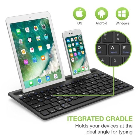 Techly ICTBK102U klawiatura Uniwersalna Bluetooth QWERTY Angielski Czarny