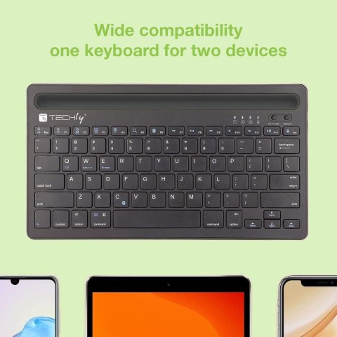 Techly ICTBK102U klawiatura Uniwersalna Bluetooth QWERTY Angielski Czarny