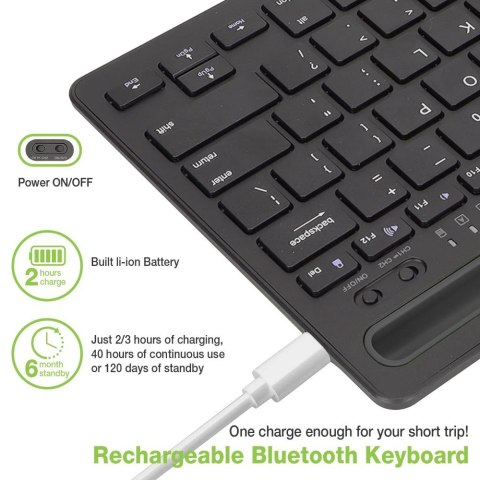 Techly ICTBK102U klawiatura Uniwersalna Bluetooth QWERTY Angielski Czarny
