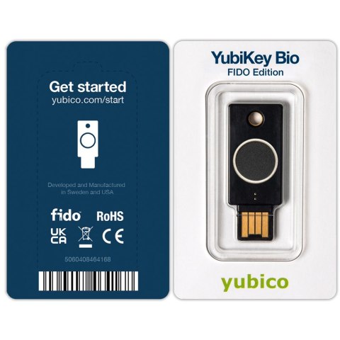 Token USB - Yubico Bio - FIDO Edition, USB-A Token USB - Yubico Bio - FIDO Edition, USB-A