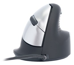 Ergonomiczna mysz dla praworęcznych R-Go Pele HE USB duża czarna/srebrna retail