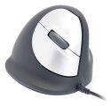 Ergonomiczna mysz dla praworęcznych R-Go Pele HE USB duża czarna/srebrna retail